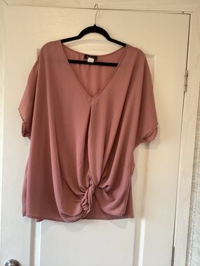 Adara Tie-Knot V-Neck Blouse 3XL EUC